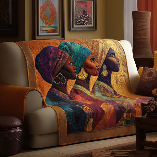 Golden Melanin Quilted Sofa Cover GFTOYC1743