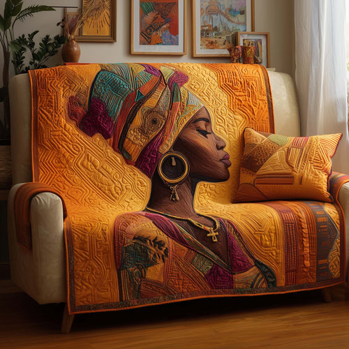 Golden Melanin Quilted Sofa Cover GFTOYC1747