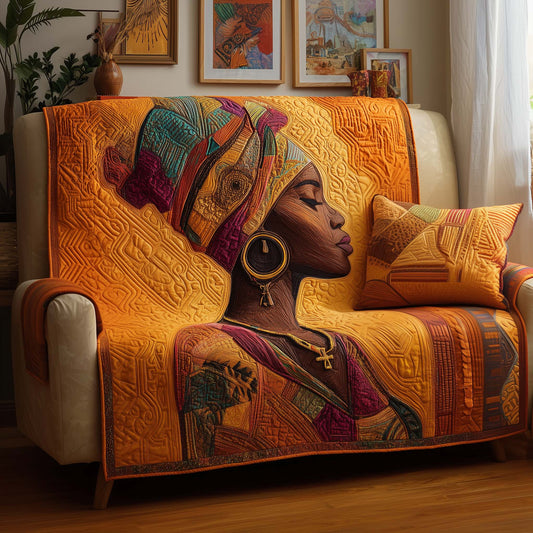 Golden Melanin Quilted Sofa Cover GFTOYC1747