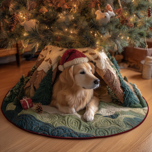Yuletide Dog Quilted Tree Skirt GFTOYC1749