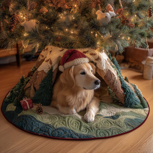 Yuletide Dog Quilted Tree Skirt GFTOYC1749