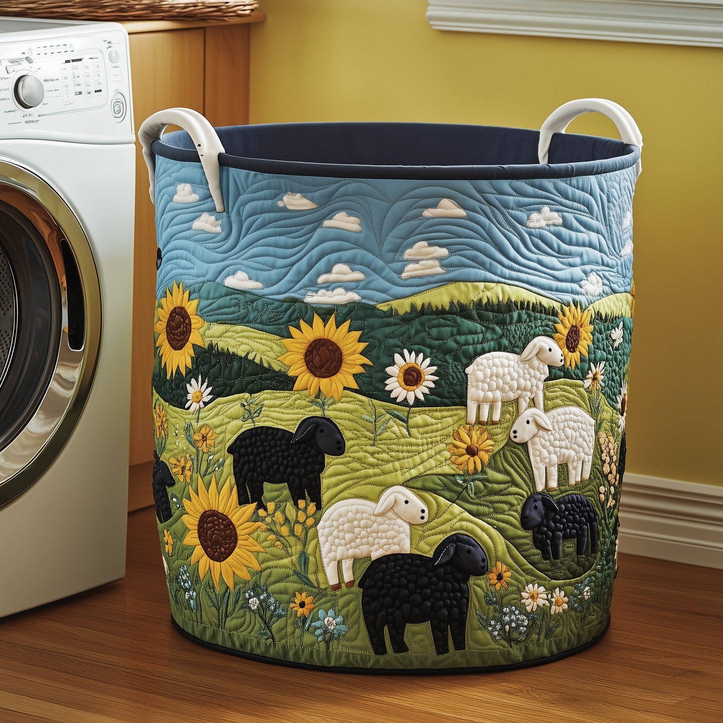 Adorable Sheep Quilted Laundry Basket GFTOYC174
