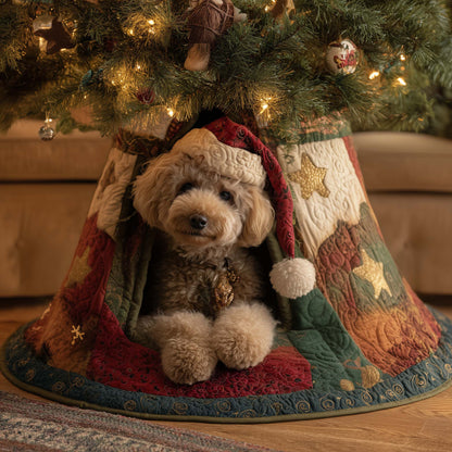 Yuletide Dog Quilted Tree Skirt GFTOYC1750