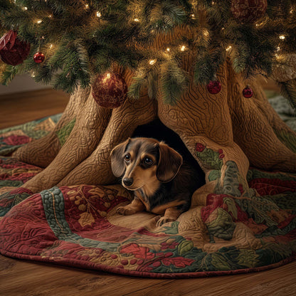 Yuletide Dog Quilted Tree Skirt GFTOYC1753