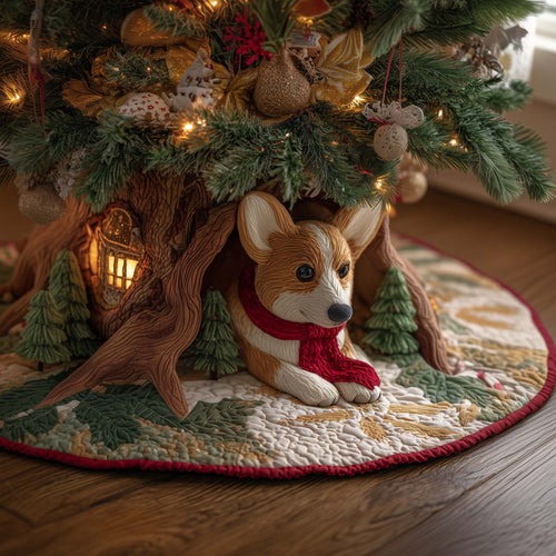 Yuletide Dog Quilted Tree Skirt GFTOYC1754