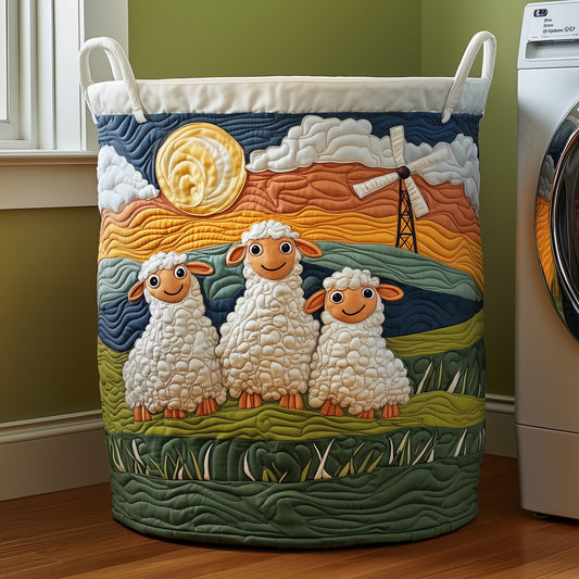 Adorable Sheep Quilted Laundry Basket GFTOYC175