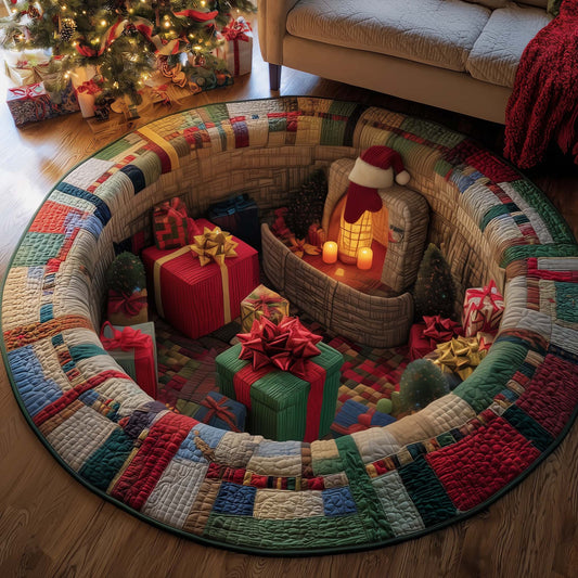 Christmas Boxes Quilted Round Mat GFTOYC1767
