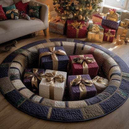 Christmas Boxes Quilted Round Mat GFTOYC1770