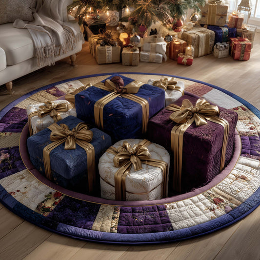 Christmas Boxes Quilted Round Mat GFTOYC1773