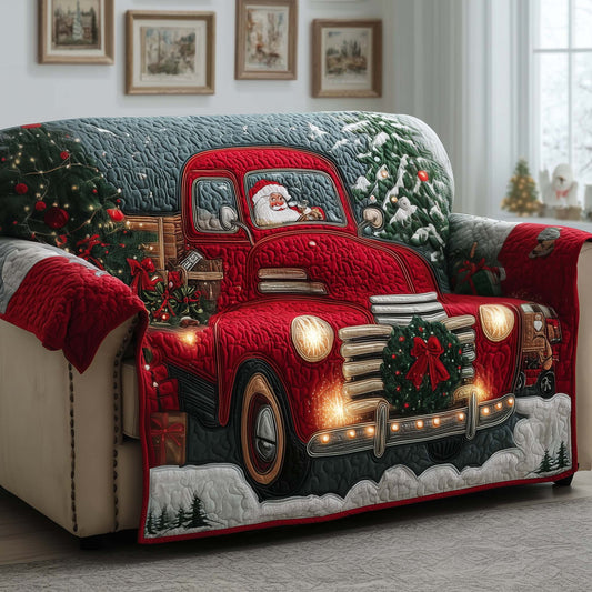 Festive Truck Quilted Sofa Cover GFTOYC1775