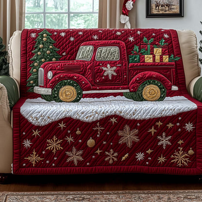 Festive Truck Quilted Sofa Cover GFTOYC1780