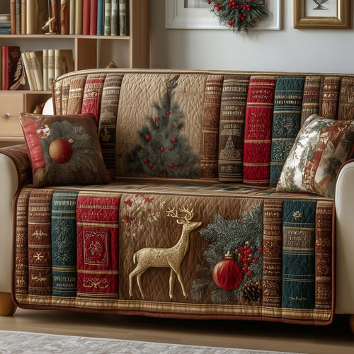 Yuletide Book Quilted Sofa Cover GFTOYC1791