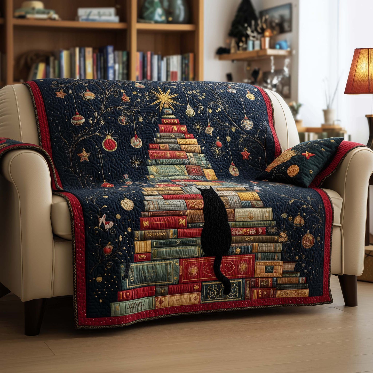 Yuletide Book Quilted Sofa Cover GFTOYC1793