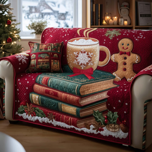 Yuletide Book Quilted Sofa Cover GFTOYC1794
