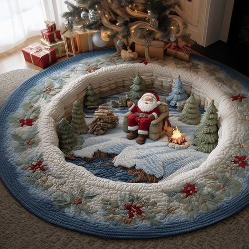 Festive Campfire Quilted Round Mat GFTOYC1797