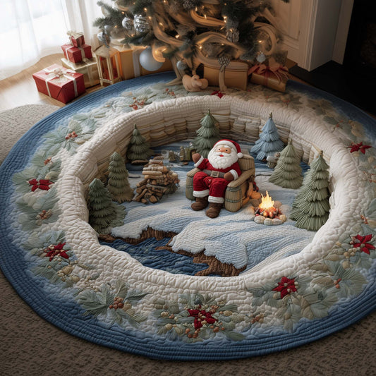 Festive Campfire Quilted Round Mat GFTOYC1797