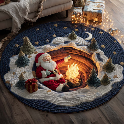 Festive Campfire Quilted Round Mat GFTOYC1798
