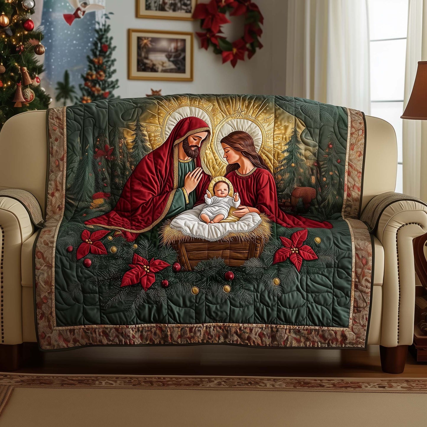 Divine Family Quilted Sofa Cover GFTOYC1809