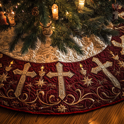 Holy Cross Quilted Tree Skirt GFTOYC1832