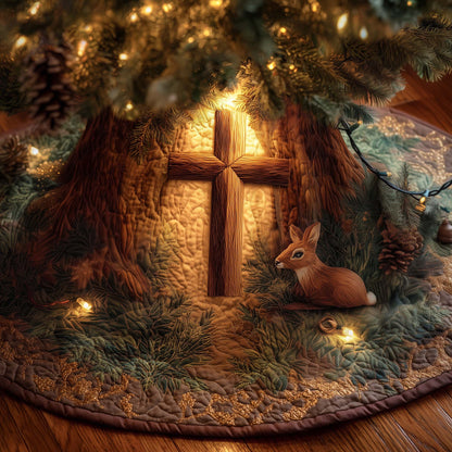 Holy Cross Quilted Tree Skirt GFTOYC1833