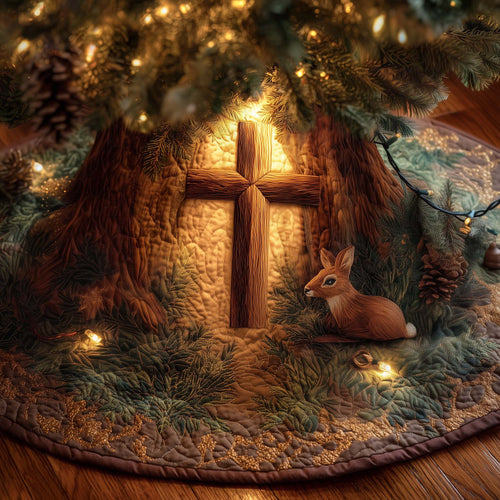 Holy Cross Quilted Tree Skirt GFTOYC1833