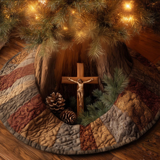 Holy Cross Quilted Tree Skirt GFTOYC1834