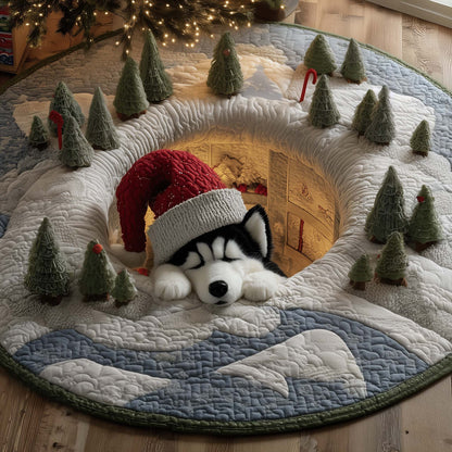 Husky Charm Quilted Round Mat GFTOYC1845