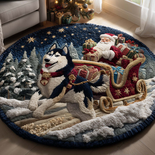 Husky Charm Quilted Round Mat GFTOYC1850