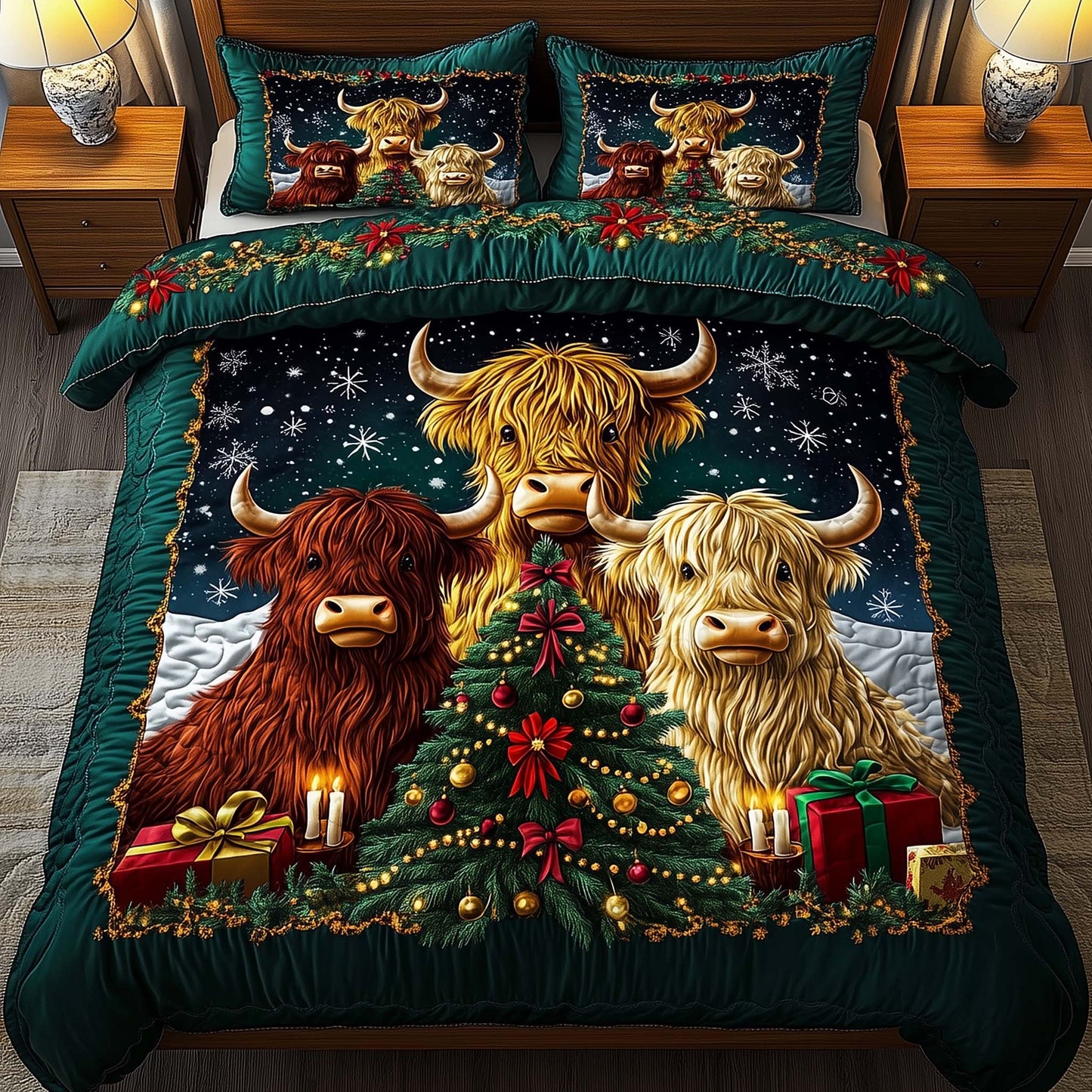 Highland Cow Charm Duvet Cover Set GFTOYC1863