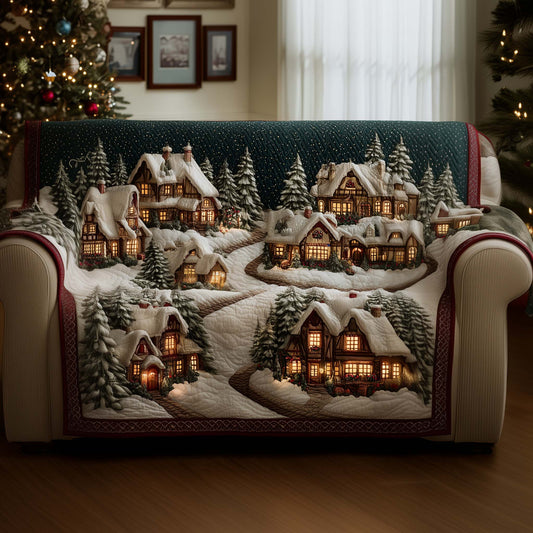 Yuletide Town Quilted Sofa Cover GFTOYC1865