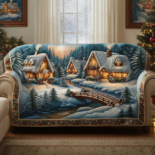 Yuletide Town Quilted Sofa Cover GFTOYC1868