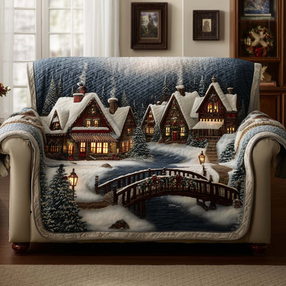 Yuletide Town Quilted Sofa Cover GFTOYC1869