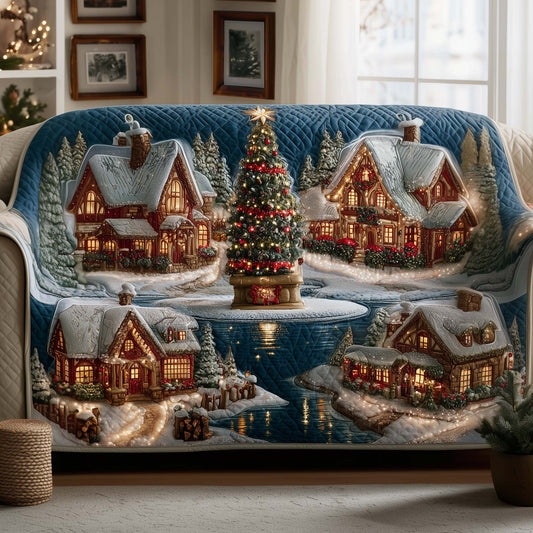 Yuletide Town Quilted Sofa Cover GFTOYC1871