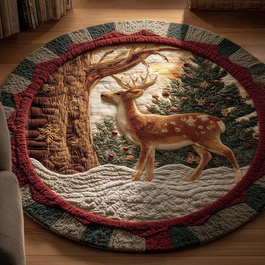 Majestic Deer Quilted Round Mat GFTOYC1884
