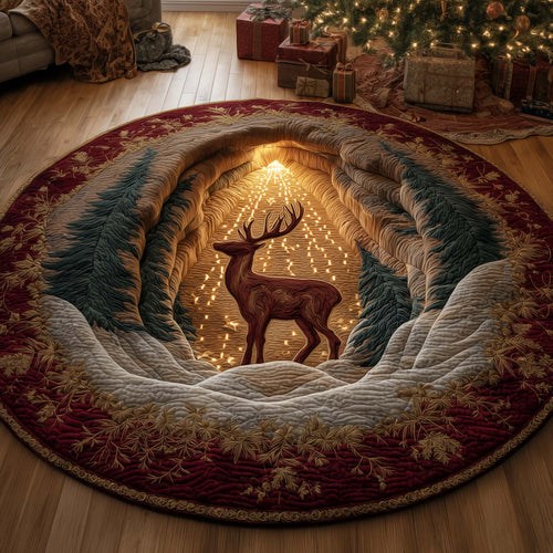 Majestic Deer Quilted Round Mat GFTOYC1887
