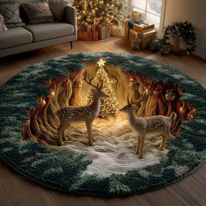 Majestic Deer Quilted Round Mat GFTOYC1888
