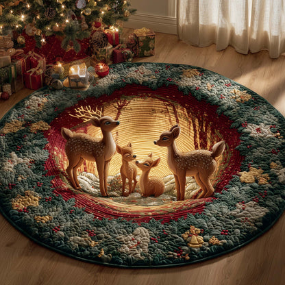 Majestic Deer Quilted Round Mat GFTOYC1889