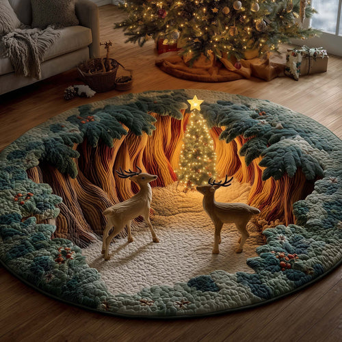Majestic Deer Quilted Round Mat GFTOYC1890