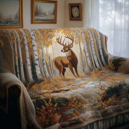Deer Quilted Sofa Cover GFTOYC1892
