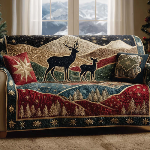 Deer Quilted Sofa Cover GFTOYC1894