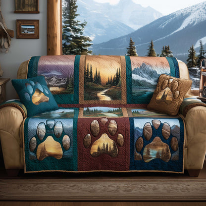 Forest Paws Quilted Sofa Cover GFTOYC1898