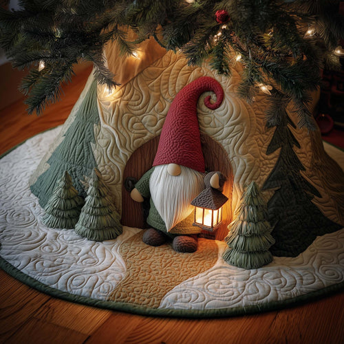 Forest Gnome Quilted Tree Skirt GFTOYC1903
