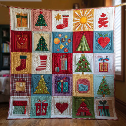 Christmas Patchwork Quilted Blanket GFTOYC1915