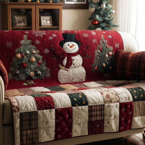 Frosty Friend Quilted Sofa Cover GFTOYC1931