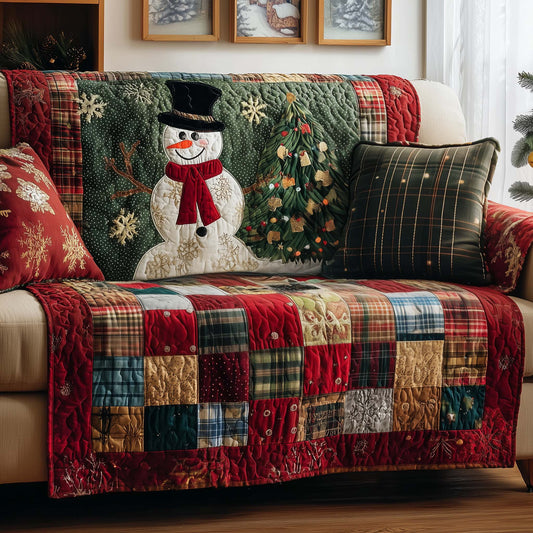 Frosty Friend Quilted Sofa Cover GFTOYC1932