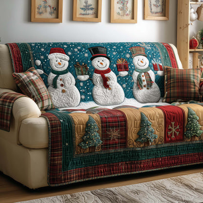 Frosty Friend Quilted Sofa Cover GFTOYC1935