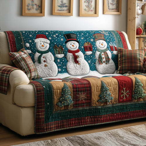 Frosty Friend Quilted Sofa Cover GFTOYC1935