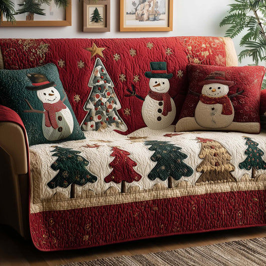 Frosty Friend Quilted Sofa Cover GFTOYC1936