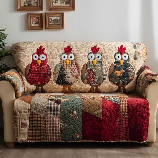 Whimsical Chicken Quilted Sofa Cover GFTOYC1957
