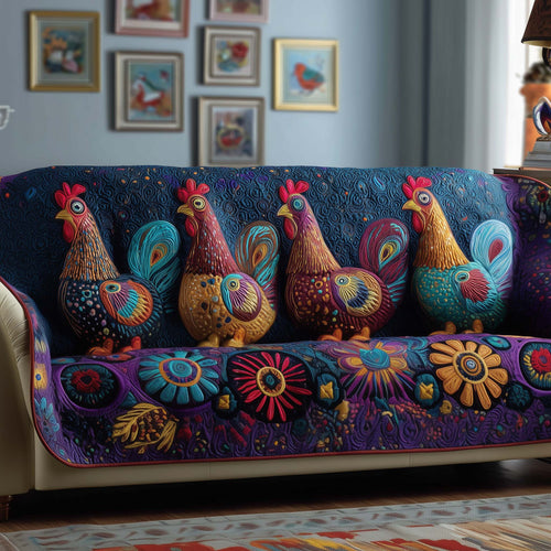 Whimsical Chicken Quilted Sofa Cover GFTOYC1959